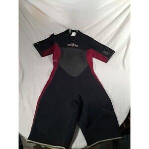 Jobe Women's Shorty Wetsuit Berry and Black Color  Size 11-12 Powerstretch Surf